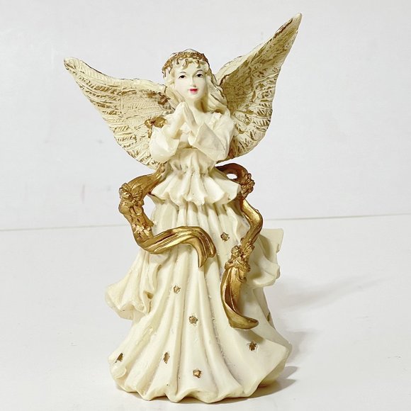 Vintage Traditional Angel Praying Figurine Candle Holder - Picture 1 of 15
